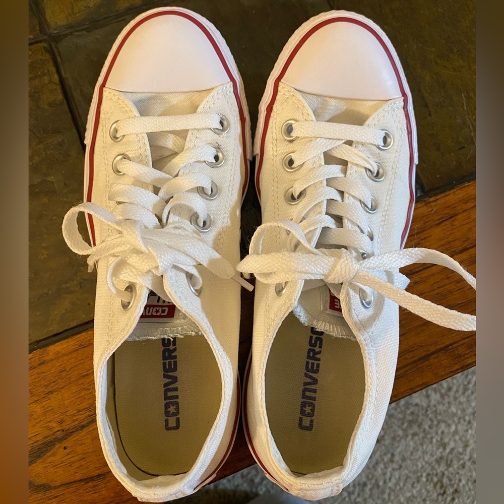 Converse Chuck Taylor All Star Low Top White Sneakers size 7 - Picture 5 of 11